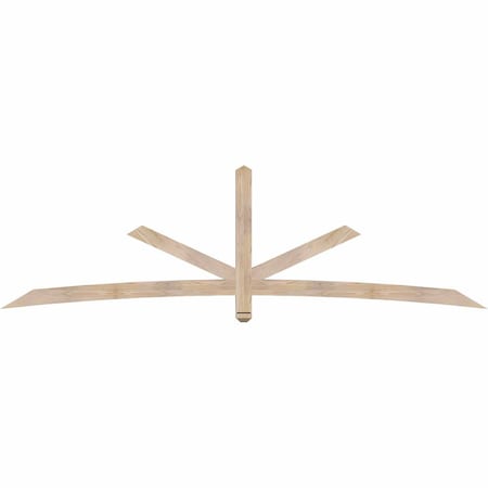 Ekena Millwork Alberta Smooth Timber Gable Bracket, Douglas Fir, 108"W x 31 1/2"H x 3 1/2"D x 3 1/2"F, 7/12 Pitch GBW108X31X0404ALB00SDF